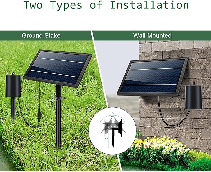 Lewisia 8W Solar Pond Aerator with Built-in 2400mAh Battery Backup, 3 Working Modes, 2 Air Stones, Solar Air Pump for Pond Fish Tank Hydroponics Bubble Oxygenator