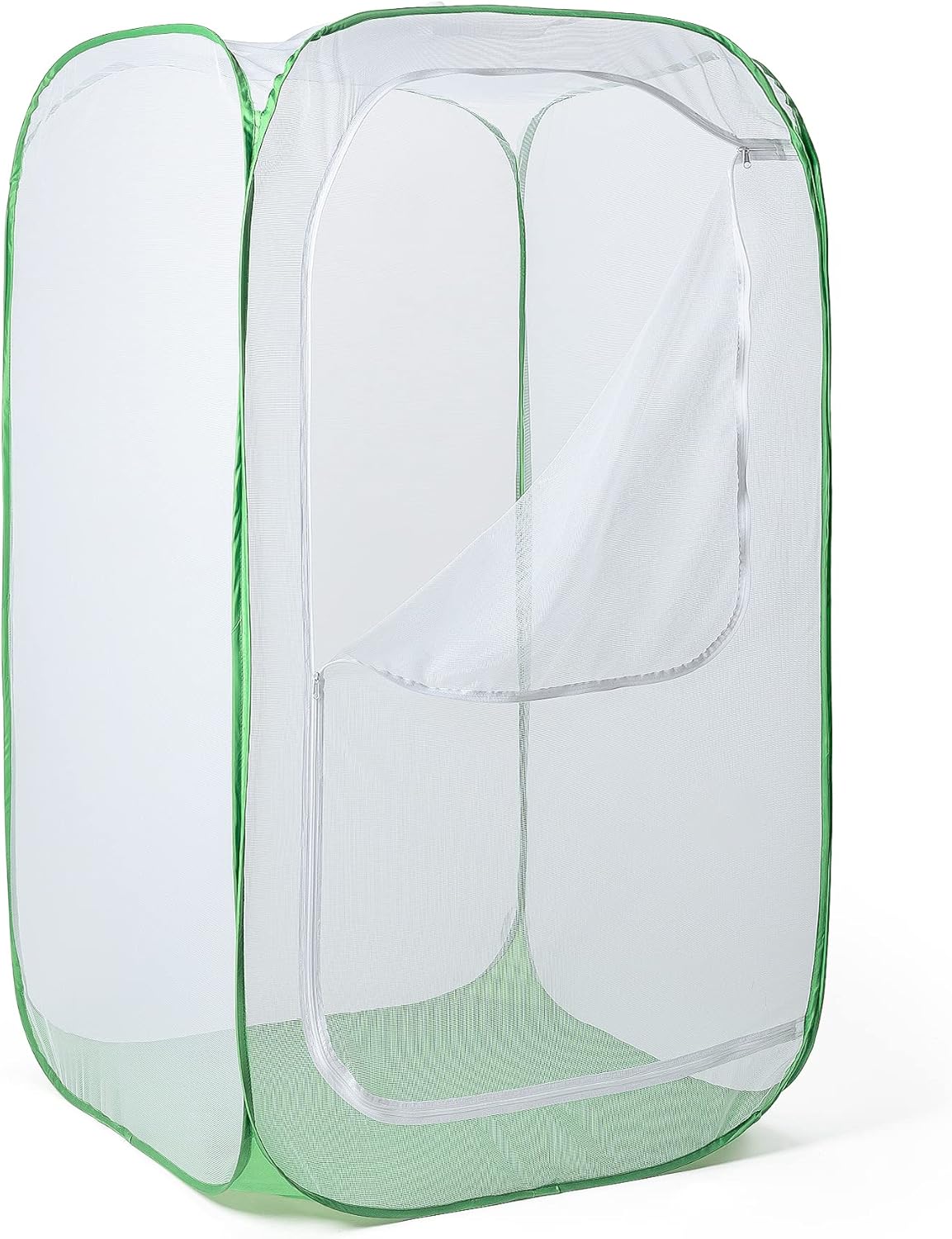 48" Outdoor Mesh Plant Enclosure, Mesh Plant Cover for Pests, Bird and Pest Protection Guard for Fruit, Vegetables, Flowers and Herbs Pop-Up Cage 28 x 28 x 48 Inches