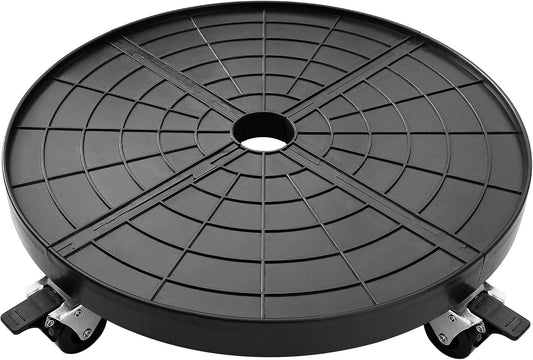 20 Inch Plant Caddy with Wheels Outdoor Indoor, Extra Large Rolling Plant Stand for 600lb Heavy Duty Flower Pots, Round Plant Rollers Lockable Potted Planter Dolly, Black