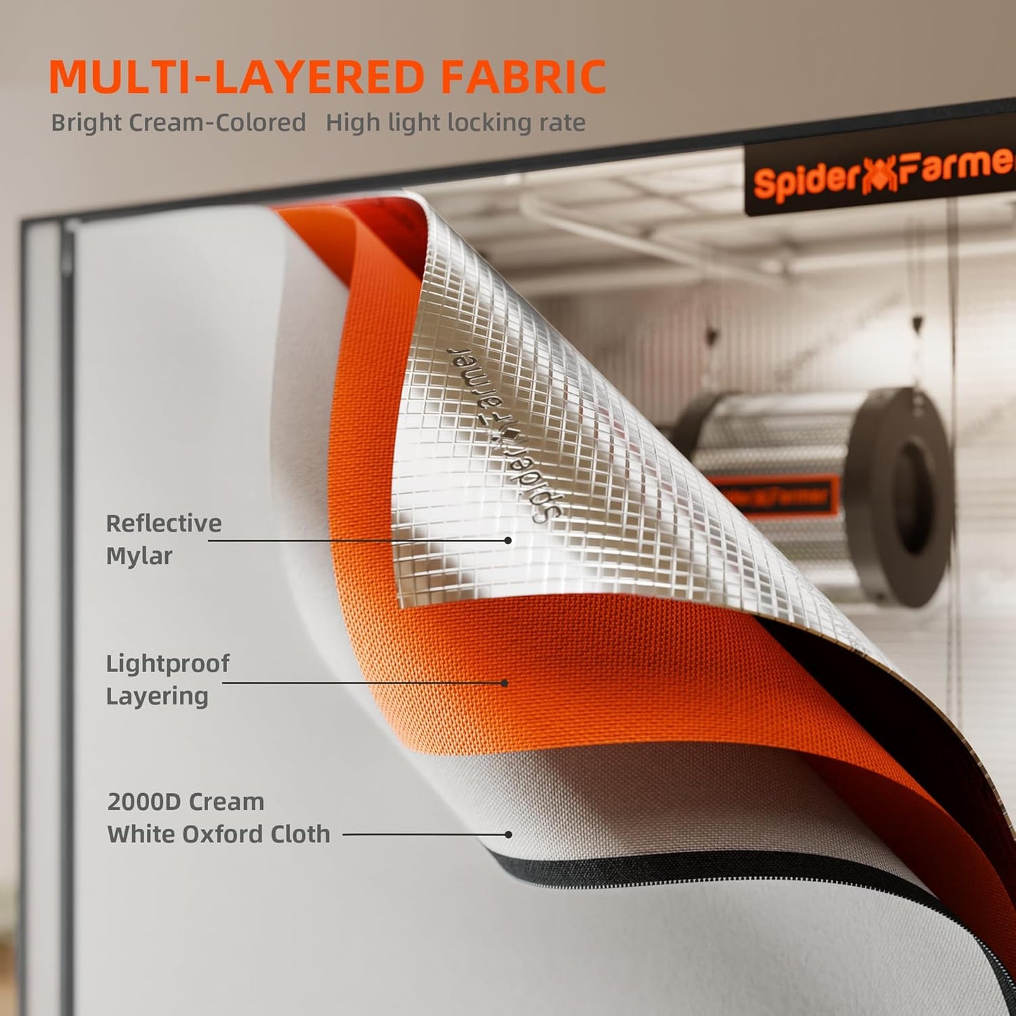 Spider Farmer Pro Series 4.6x2.3x6.6 Grow Tent, 55"x28"x80" with Roll-up Door, Observation Window Floor Tray, 2000D Thicken Mylar Canvas, 4x2 for Hydroponic Indoor Growing for SF2000, SE4500, G4500