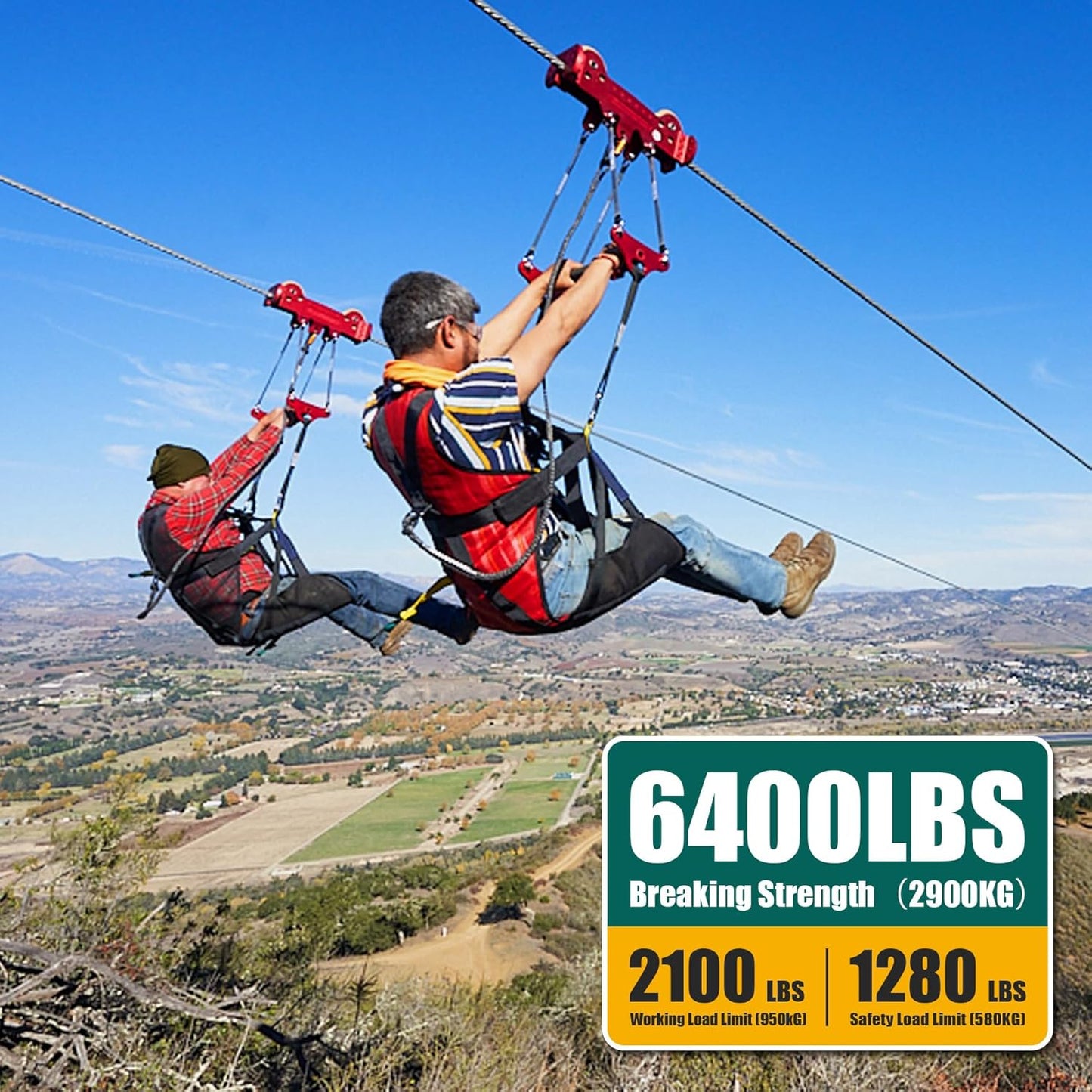 1/4" Stainless Steel Cable, 250FT Wire Rope, 7X19 Strands Aircraft Cable, 6400lbs Breaking Strength, for Zipline, Outdoor, Deck Railing, Heavy Duty Applications, Hanging