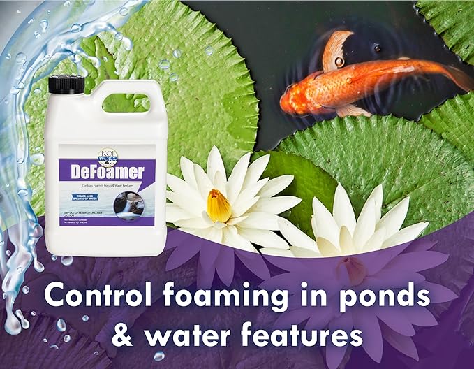 KoiWorx Defoamer - 32oz- Removes Foam from Decorative and Ornamental Ponds, Safe for Koi