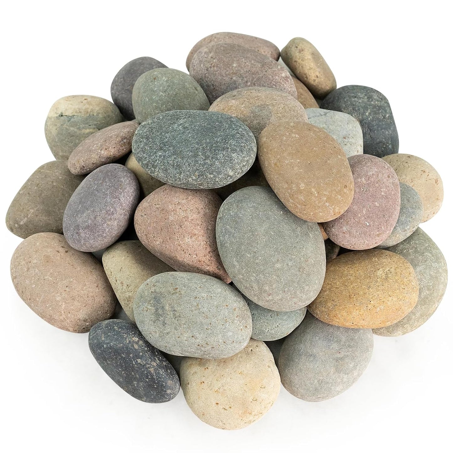 Large River Rocks, 20lbs Aquarium Rocks, 3-4 Inch Colorful Pebbles for Indoor Plants, Natural Stones for Landscaping Garden Paving Plant Rocks Crafting Walkways