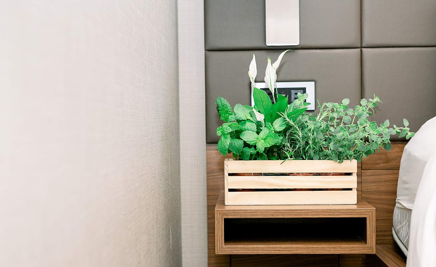 Wood Planter Box with Wine Crate Styled, 12x4 Inch Rectangular, Rose Wood, Plastic Liner, Garden Centerpiece Display, Wedding Flowers Holder, Home and Venue Decor (12x4 Wine Crate Set of 4, Rose Wood)