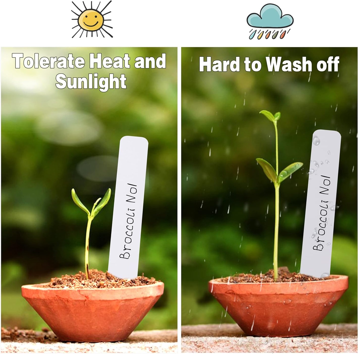 Plant Labels 4 Inch 500Pcs Plastic Plant Name Tags for Seedlings Garden Labels Markers Nursery Plant Tags Seed Labels Plant Label Stakes with Permanet Marking Pen Plant Markers for Outdoor Garden