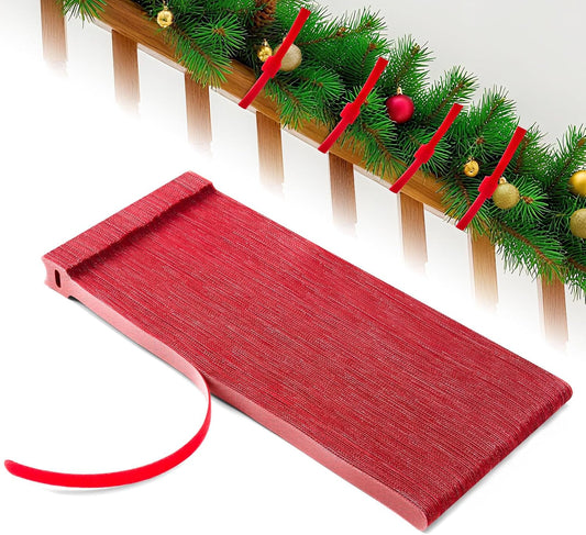 100 Pcs Christmas Garland Ties 12Inch Adjustable Holiday Garland Twist Ties for Holiday Halloween Tree Wreath Party Yard Wall Doorway Reusable Nylon Garden Cable Straps Decoration(Red)