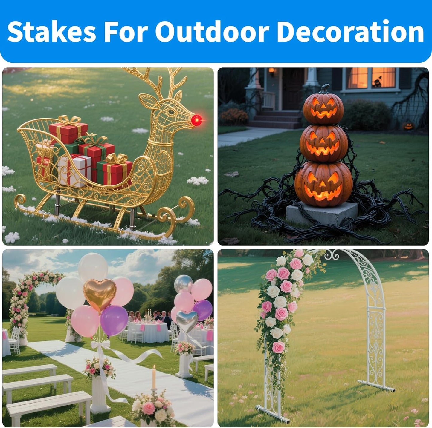 MySit 50 Pack 6 Inch Garden Stakes,11 Gauge Galvanized Yard Staples U Shape Fences Drip Irrigation Stakes Landscape Staples for Landscape Fabric, Soaker Hose, Dog Fence, Drip Tubing