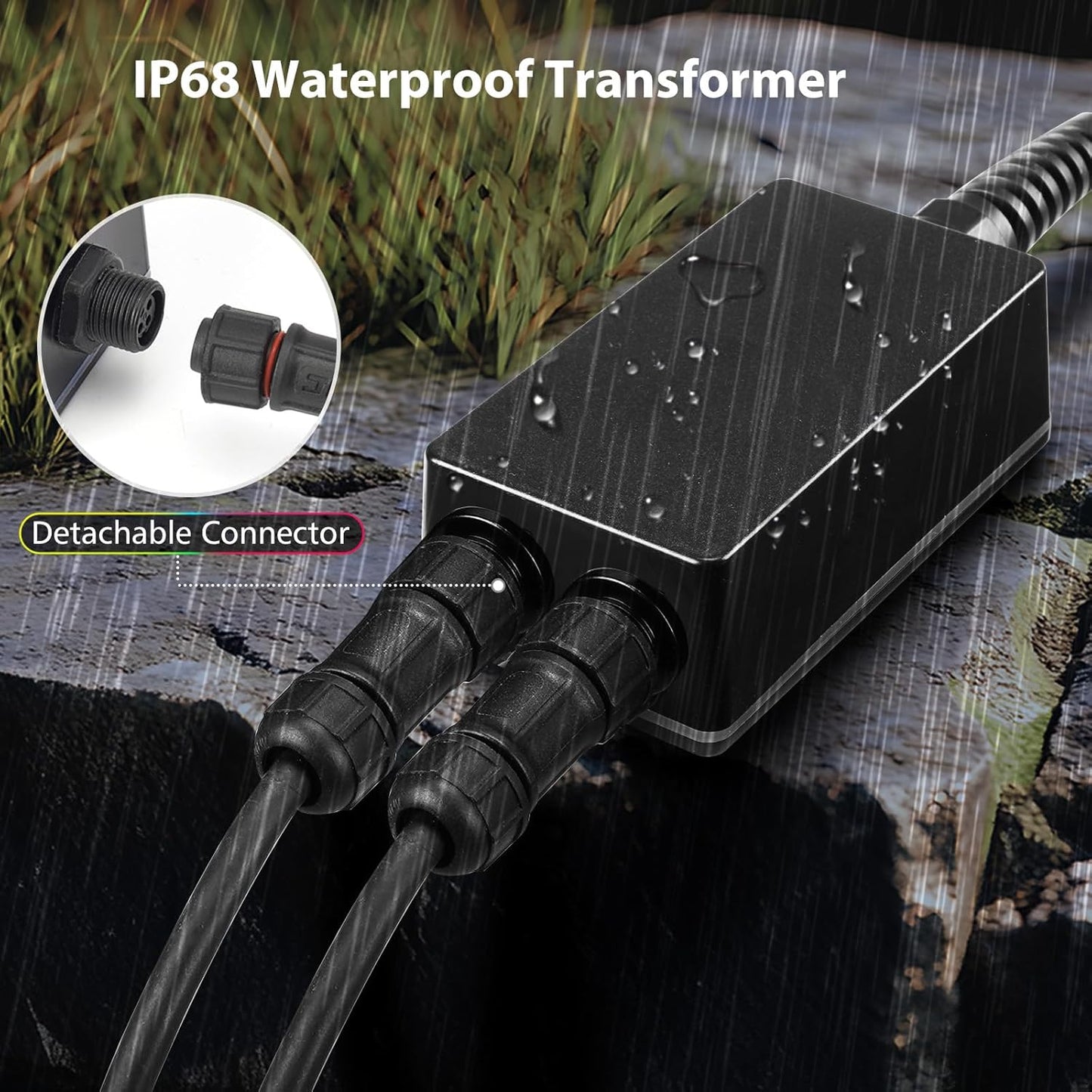 Pond Light LED Underwater with 12V Transformer, 6W Turtle Pond Lights with APP, IP68 Waterproof Fountain Lights with Long Cables for Ponds Fountain Waterfall Yard Water Feature, 2 SpotLights