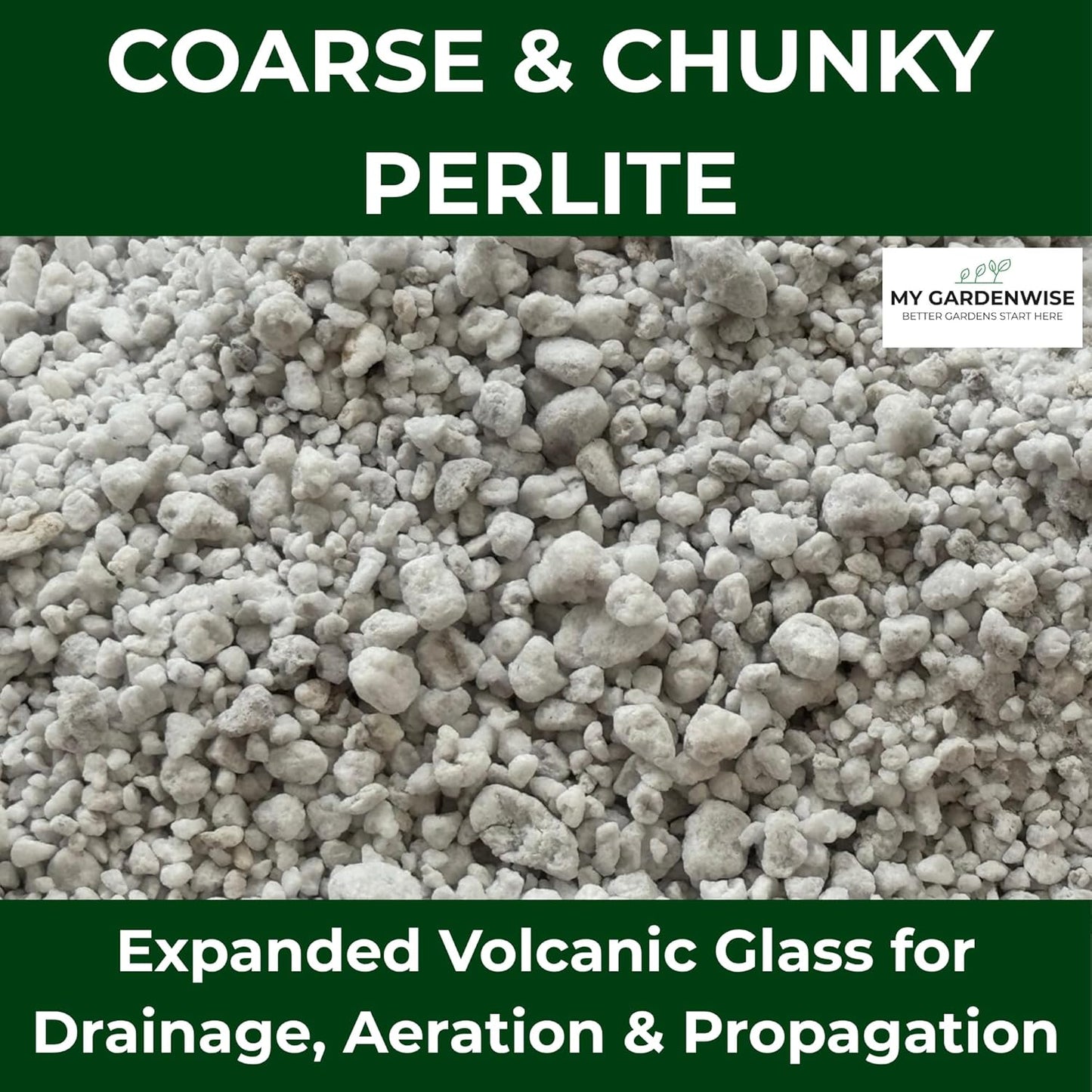 Perlite for Plants, Coarse and Chunky Horticultural Perlite, Organic Perlite for Gardening Indoor & Outdoor, Perlite Bulk Bag, Made in USA (3 quarts)