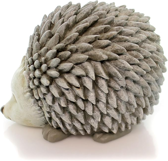 Roman Pudgy Pal Garden Figure, 75262, Hedgehog, 6.25 inches tall