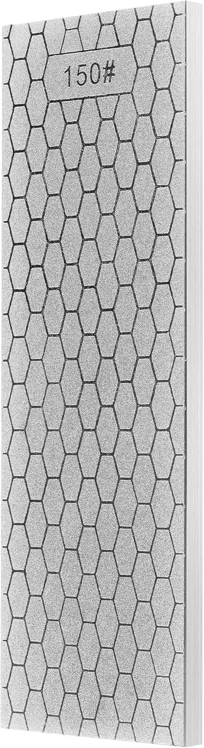 S SATC Diamond Sharpening Stone 2 Side Grit 150/600 Diamond Plate Honing Stone 8-inch Hone Sharpener