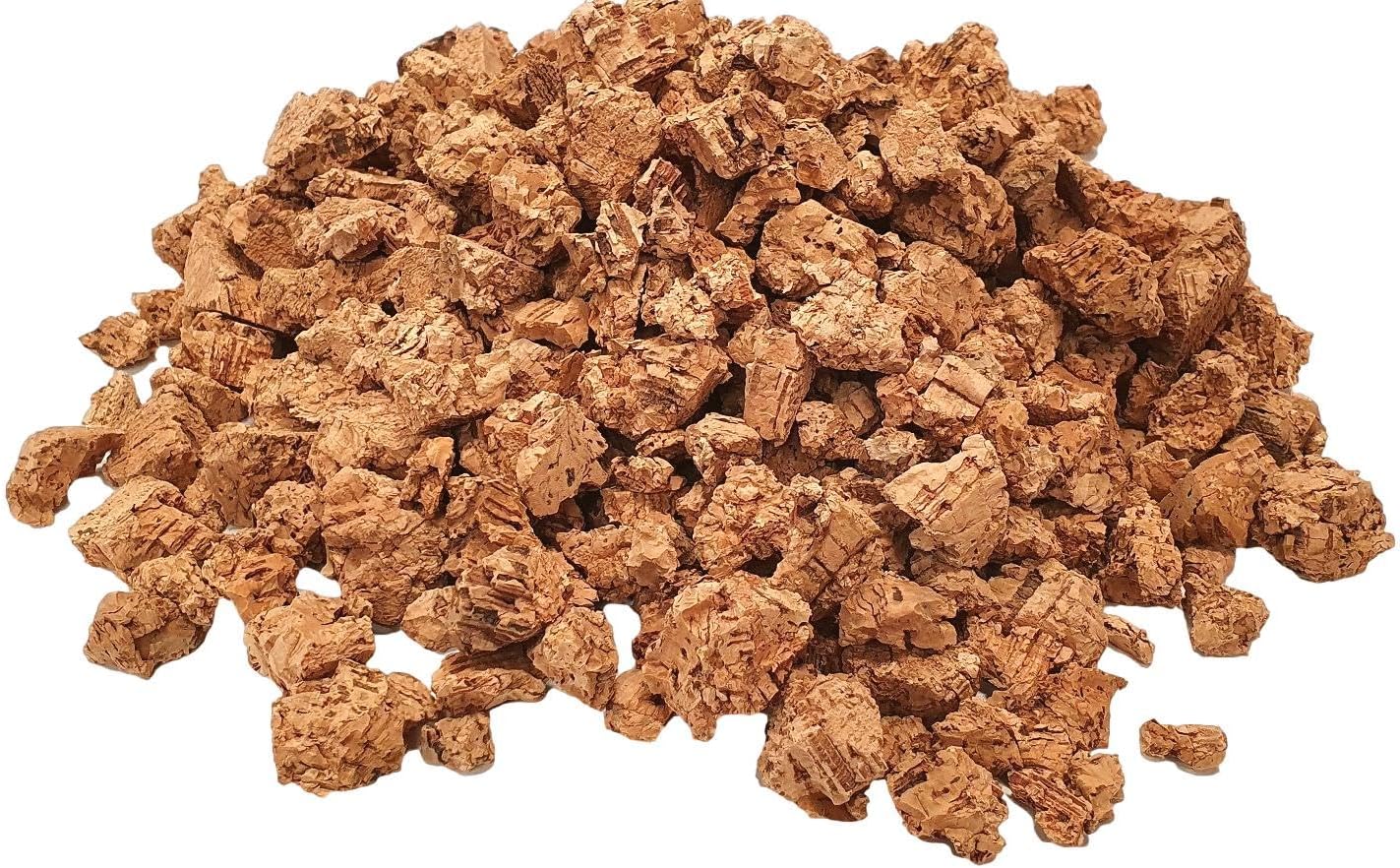 Cork Orchid Bark - Cork Bark Nuggets (3/8"- 3/4") - Natural Cork Bits (10-20mm) for Orchids, Air Plants, Reptiles & Terrariums (20 quarts)