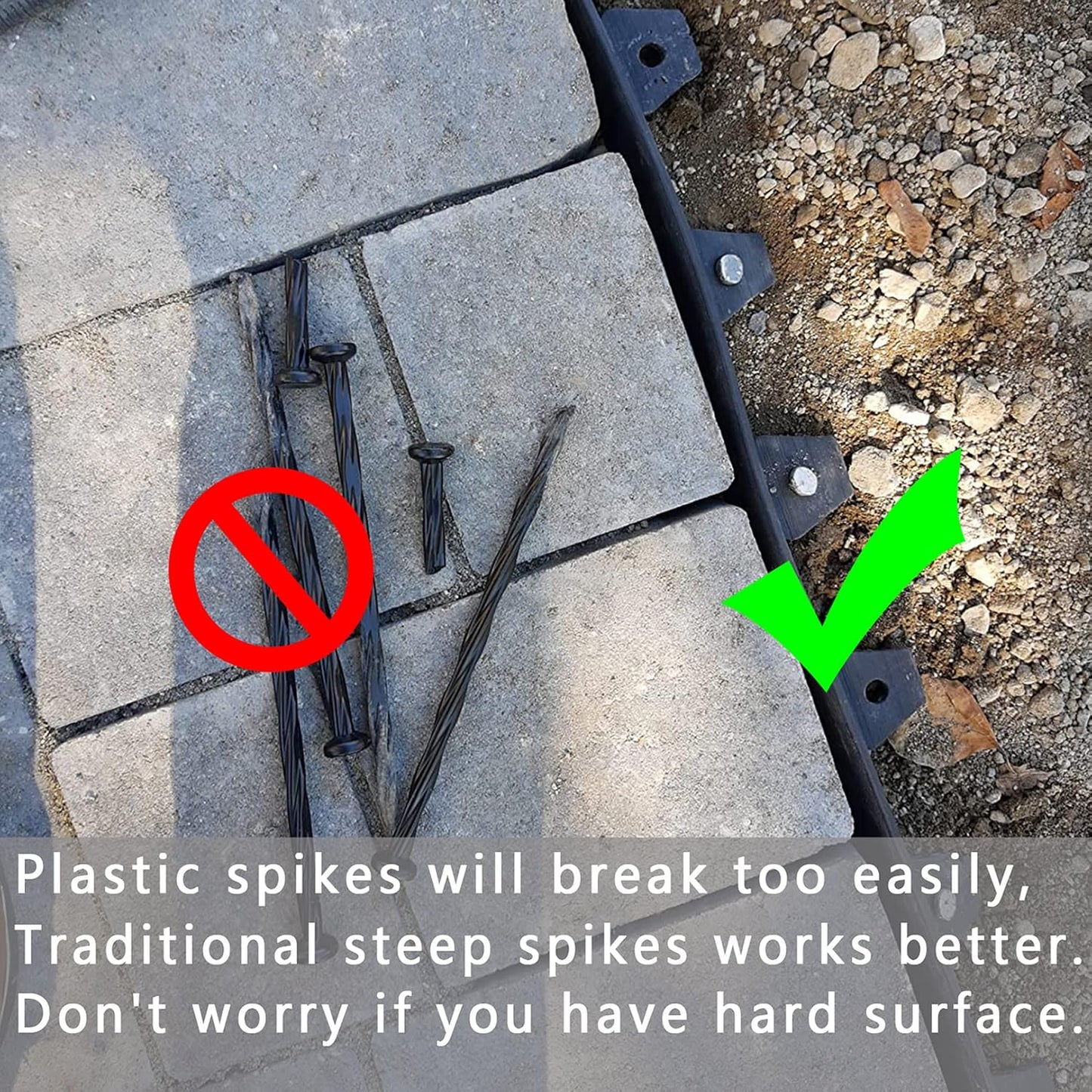 6-Inch Landscape Stakes Spiral Galvanized Landscape Spikes for Weed Barrier, Carpentry, Tent (50)