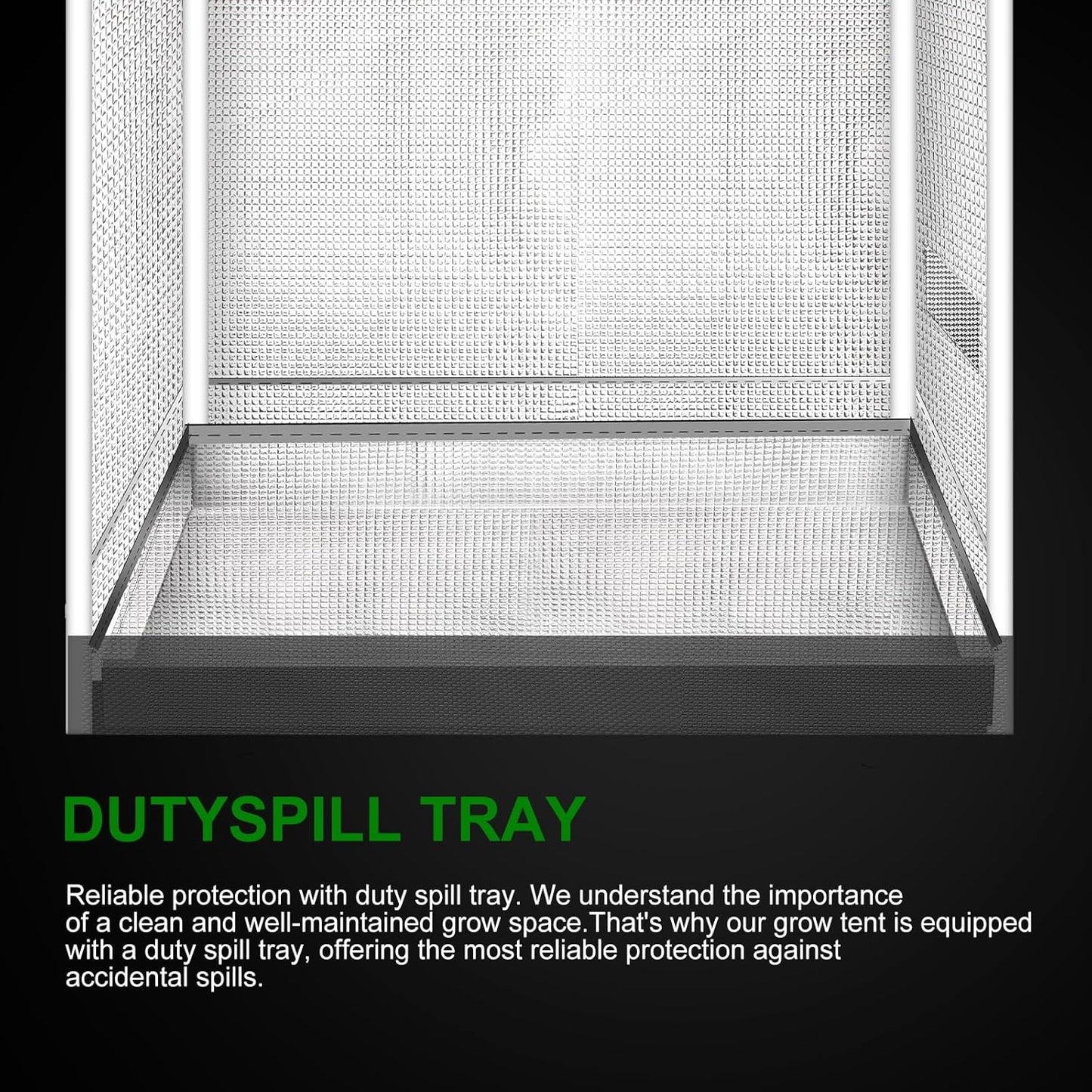 MELONFARM Small Grow Tent for Aerogarden，18”x18”x48” ，Hydroponics Growing System ，Highly Reflective 600D Diamond Mylar Canvas with Ventilation window and Floor Tray for Hydroponic Indoor Plant Growing