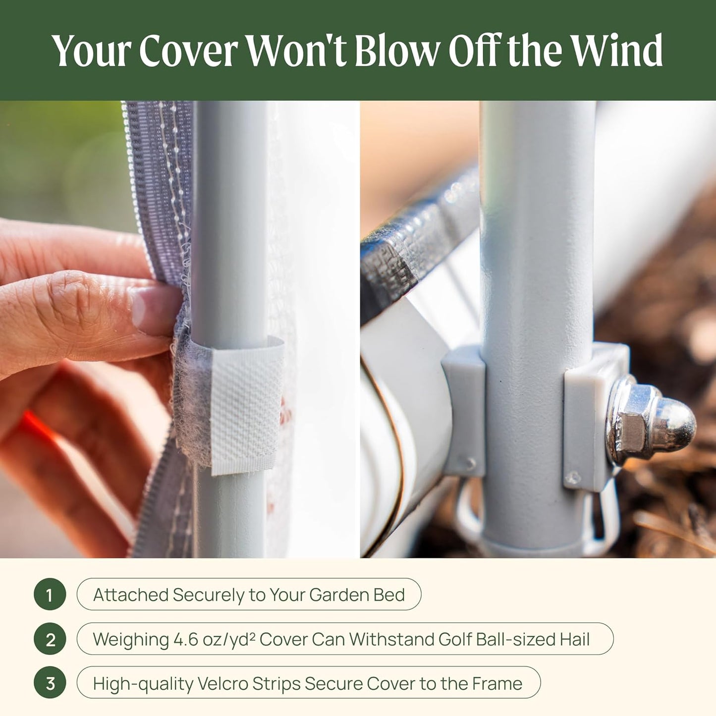 Vego garden Cover System for 2.0' x 5.0' (4 in 1) Garden Bed