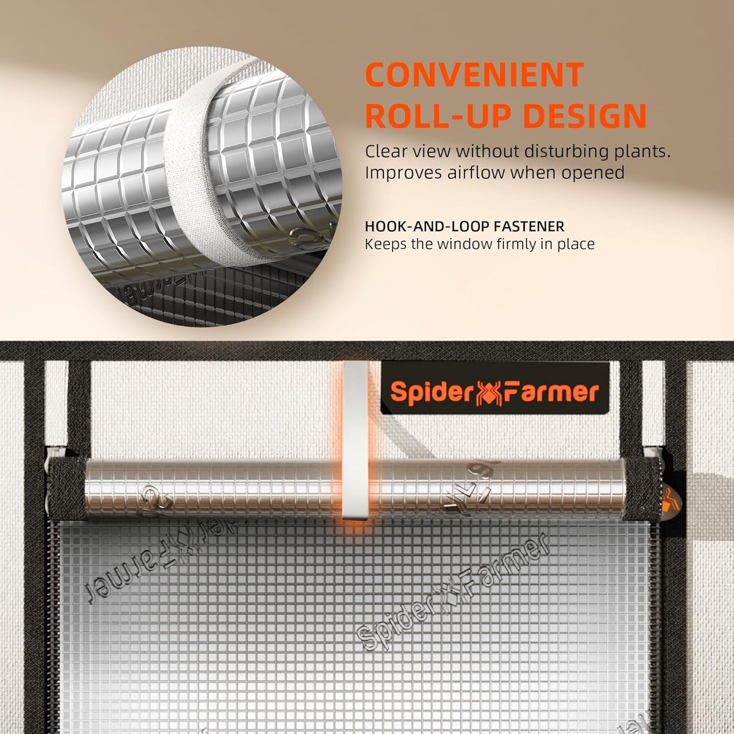 Spider Farmer Small Grow Tent for Seed Starting, 24"x24"x31", with Roll-up Door, Observation Window, Removable Floor Tray, 2000D Thicken Mylar Canvas for Propagation, Germination, Cloning