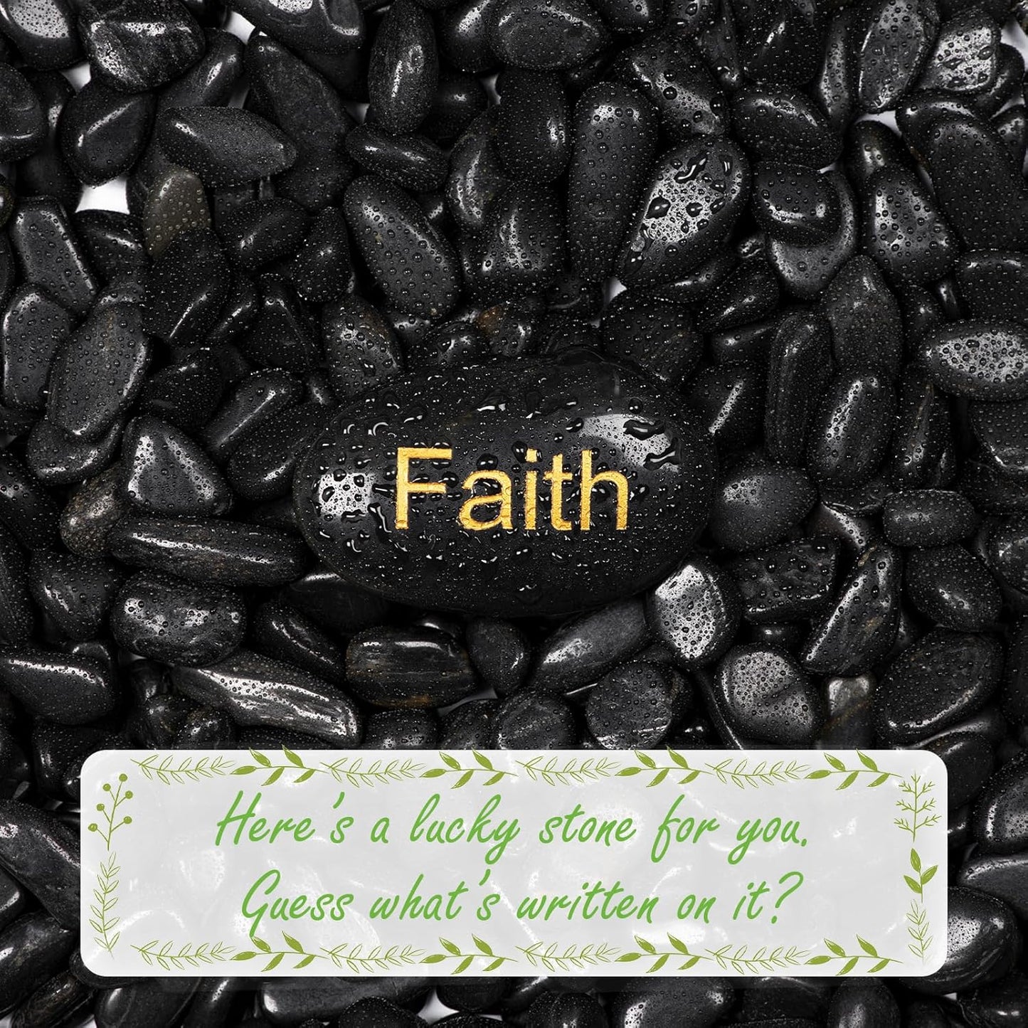 11lbs Natural River Rocks, High-Polished Pebbles for Plants Garden, 1-2 inch Decorative Stones, Ideal for Fish Tank, Vases, Garden Landscaping Rocks Landscaping, Black