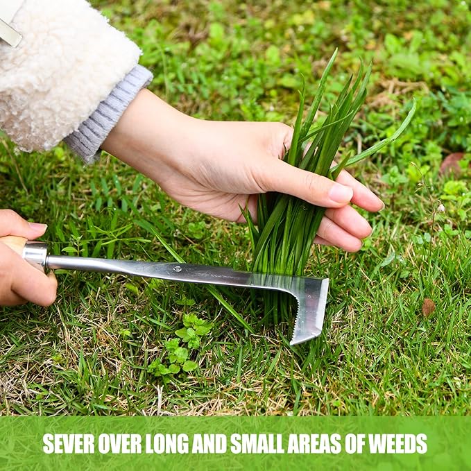 Hand Weeder Puller Tool, Dandelion Fork Weeding Knife Tool - 2023 New Garden Tool for Weeders Easy Quick Clean Removal Root Digging - Original Multi Use Rust-Resistance (13in)