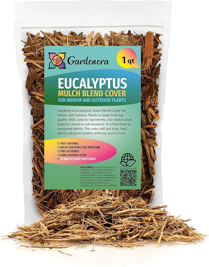 Premium Eucalyptus Mulch - Enhance Your Garden with Natural Aroma and Organic Benefits - 1 Quart