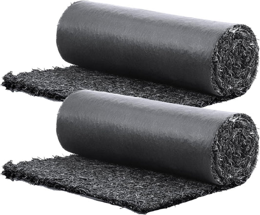 VEVOR 2-Pack Recycled Rubber Mulch Mat Roll,Permanent Mulch Walkway Pathway,Garden Edging Border for Plants, Vegetables & Flower Garden Barrier, Black Rubber Mulch for Landscaping Outdoor 8' x 2'