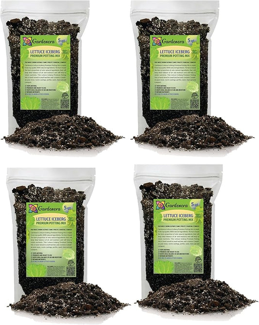 Premium Potting Soil Blend for Lettuce Iceberg - The Ultimate Mix for Healthy, Vibrant, and Crisp Lettuce - 20 Quart