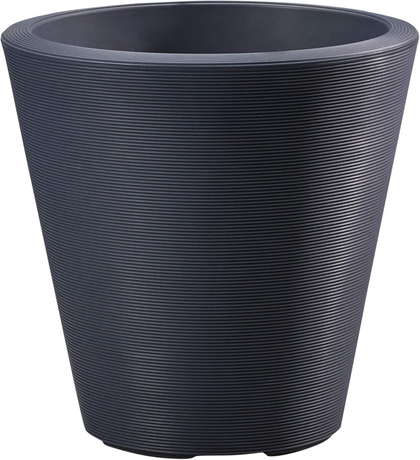Crescent Garden Madison Planter– Weather-Resistant, Double Walled Indoor/Outdoor Plant Pot with Drain Hole – Extra Large Commercial Size Pot, 34-Inch (Midnight Blue)