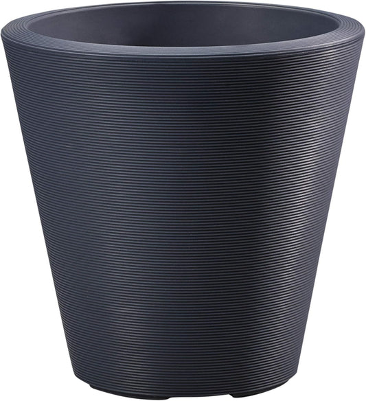 Crescent Garden Madison Planter– Weather-Resistant, Double Walled Indoor/Outdoor Plant Pot with Drain Hole – Extra Large Commercial Size Pot, 34-Inch (Midnight Blue)