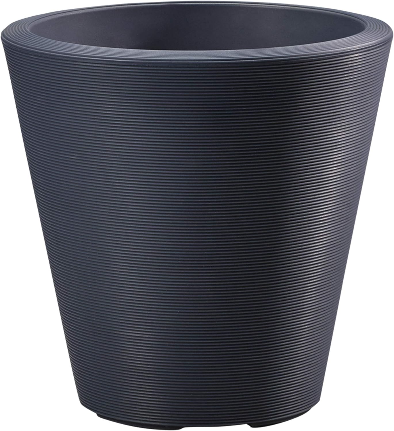 Crescent Garden Madison Planter– Weather-Resistant, Double Walled Indoor/Outdoor Plant Pot with Drain Hole – Durable All-Season Flower Container, 16" W (Midnight Blue)
