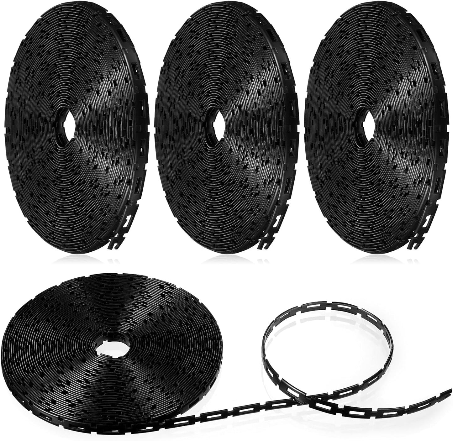 Wesiti 200 ft Plastic Chain Lock Tree Tie 1/2 Inch Wide Adjustable Tree Support Straps Plant String Swing Strap Flexible Reusable Ties for Staking for Garden Accessories