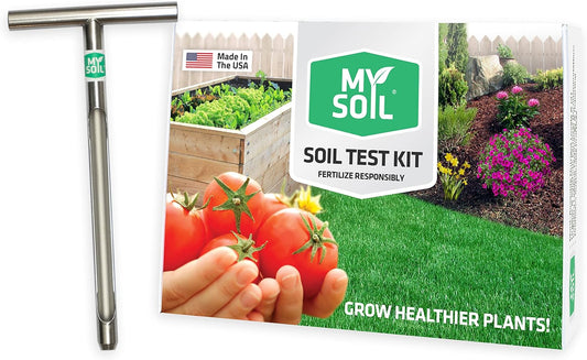 MySoil Test Kit Starter Pack, Unlock Your Lawn & Garden Potential, Complete & Accurate Nutrient and pH Analysis with Recommendations Tailored to Your Soil and Plant Needs | 1 Test Kit + 1 Soil Probe