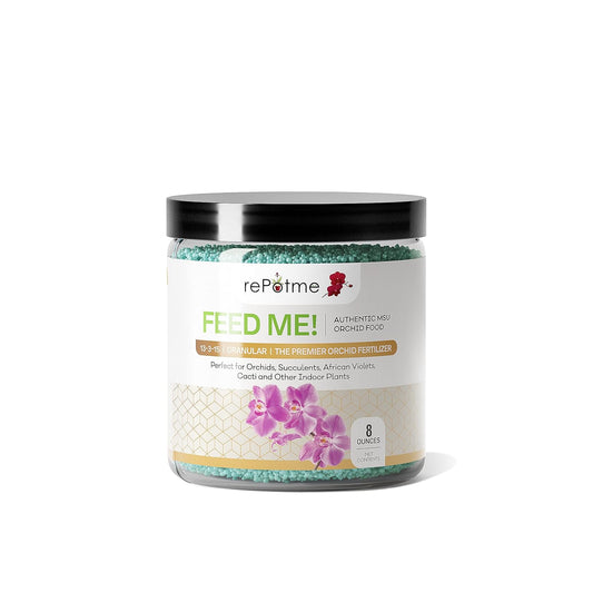 rePotme Orchid Food - Feed ME! MSU Orchid Fertilizer - RO/Rain/Tap Water (8 oz)