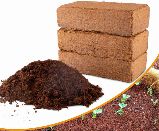 3-Pack Coco Coir Bricks, Premium Organic Peat Moss Mix for Plants, Low EC & pH Balance, Fiber Coconut Husk. Ideal for Gardening, Potting Soil & Substrate