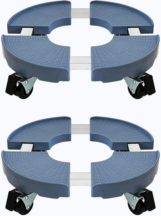 CASIMR 2 Pack Plant Stand with Wheels, Adjustable 15-20" Heavy Duty Plant Caddy with Casters, Indoor Outdoor Large Potted Planter Cart Dolly, Rolling Plant Stand for Flower Pot, 440lb Capacity