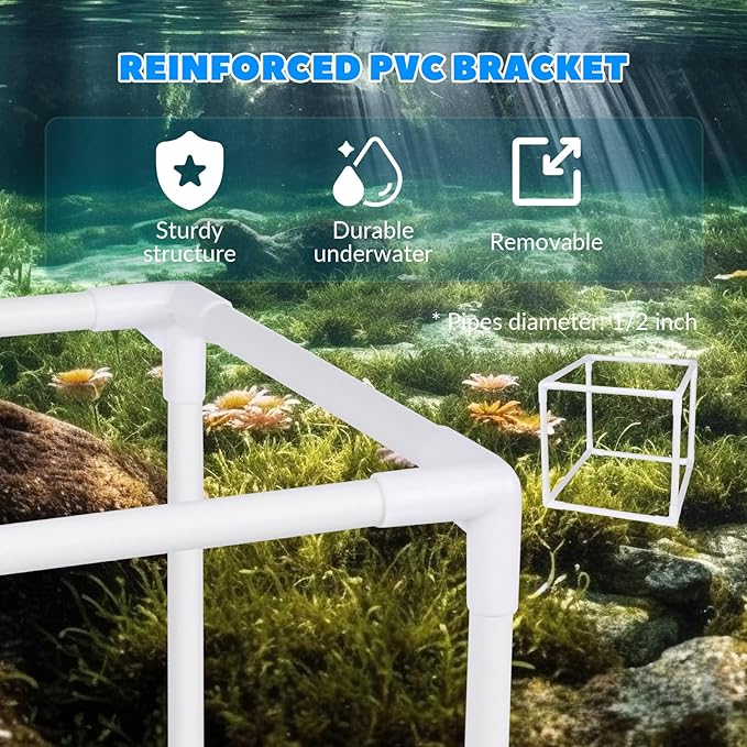 Pond Filter Box, Anti-Clogging Pond Filters for Outdoor Ponds Nylon Media Mesh Water Pump Cover Barrier Bag with Drawstring, Pond Pump Filter Bag (7 Inch)