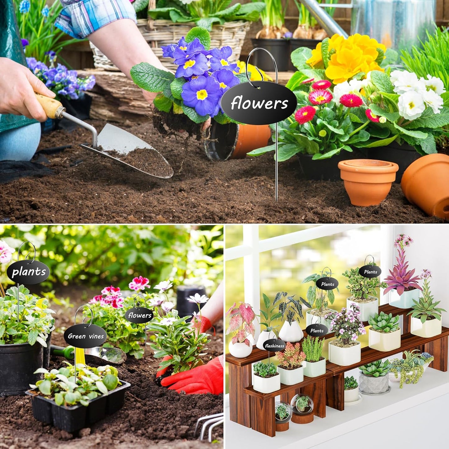 Plant Labels, 25 Pcs Acrylic Garden Labels Stakes with Pen, Plant Markers for Outdoor Garden, Plant Tags for Potted Plants, Seed, Flowers