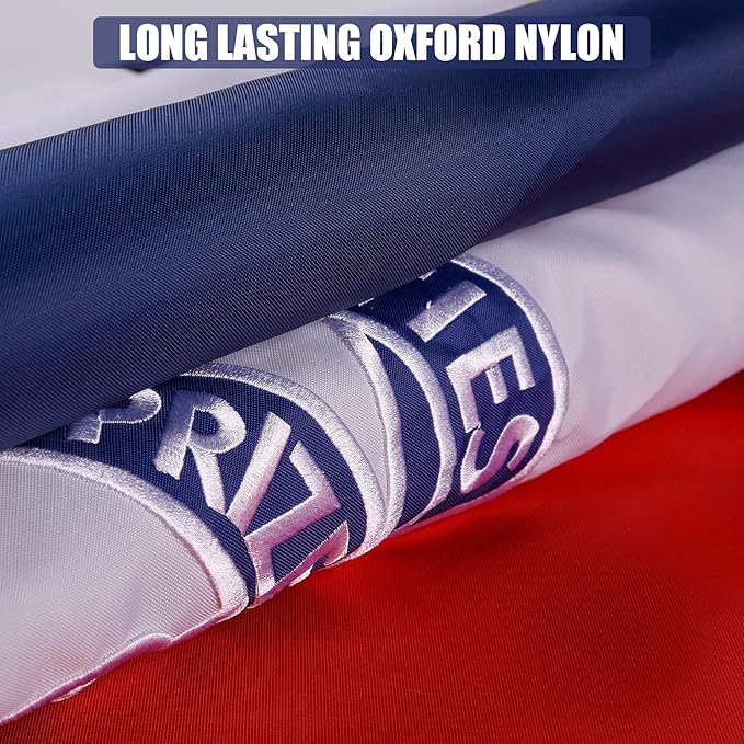 Iowa State Flag 5x8 Ft, Deluxe Full Embroidered Heavy Duty Nylon Durable IA Outside Flags, Indoor/Outdoor, Sewn Stripes and Brass Grommets