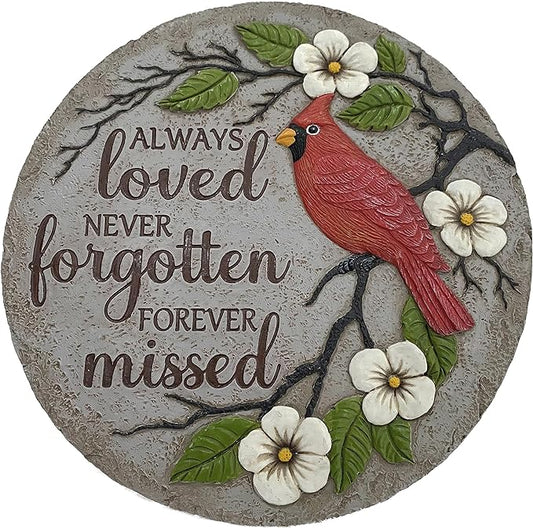 Cardinal Memorial Stones, Garden Memorial Stones for Loved Ones, Garden Stones in Memory of Loved Ones, Sympathy Gifts, Memorial Gifts Loss of Mother, Father TNS5