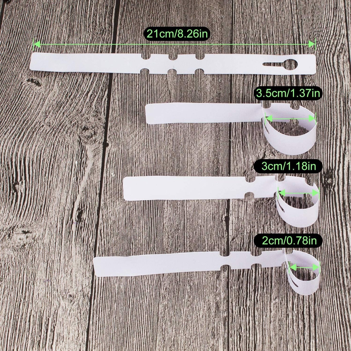 Acrux7 1000Pcs 8 Inch Wrap Around Plant Tags, White Waterproof Hanging Tree Tag Garden Labels, Plastic Plant Labels Tree Name Tags for Outdoor Garden Nursery Plants