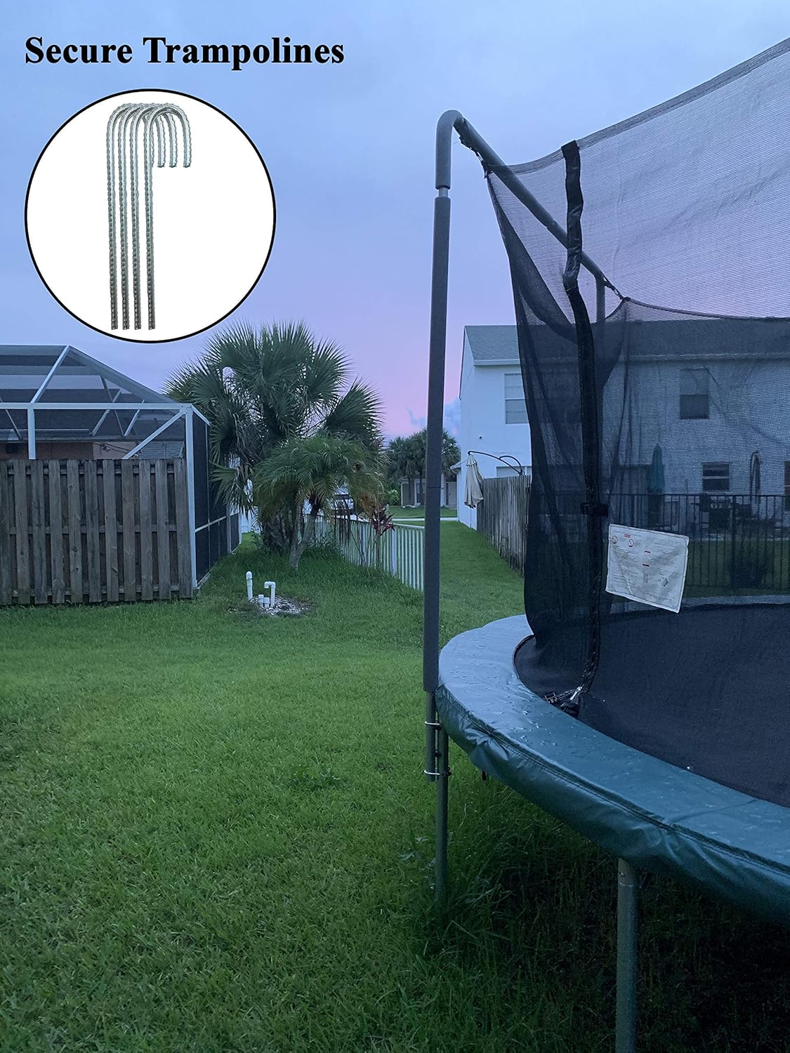 Ashman Rebar Stake Anchor 12 Inches Long (8 Pack), Ideal for Securing Animals, Tents, Canopies, Sheds, Car Ports, Swing Sets. Rust-Resistant and Made of Solid Premium Galvanized/zinc-Coated Metal.