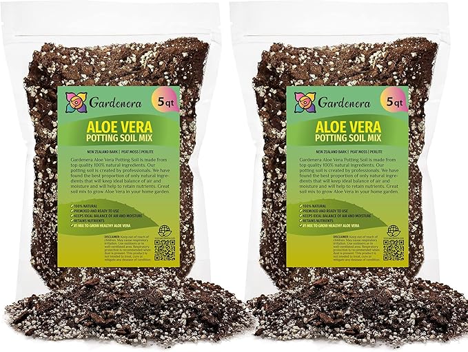 Premium Aloe Vera Potting Soil Mix - 10 Quart - (2 Bags of 5QT)
