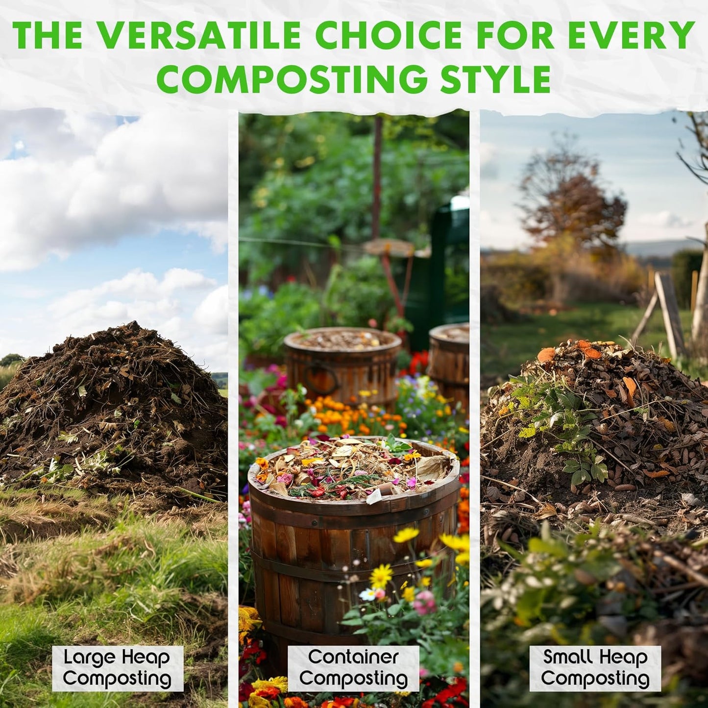 Fishnure - 20” Compost Thermometer, Indoor & Outdoor Thermometer Probe for Composting Bin Heaps, with 1.8” Diameter Celsius Dial & Temperature Gauge, Complements The Compost Starter