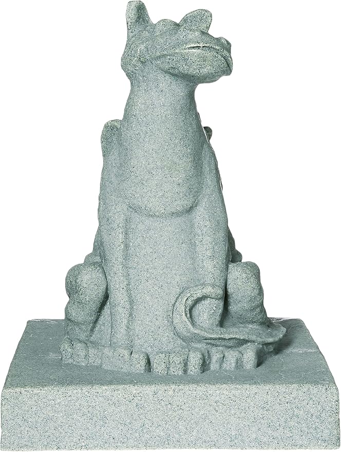 EMSCO Group Smiling Dragon Statue – Natural Jade Green Appearance – Made of Resin – Lightweight – 21” Height