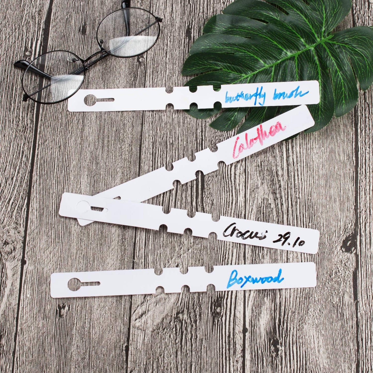 Acrux7 1000Pcs 8 Inch Wrap Around Plant Tags, White Waterproof Hanging Tree Tag Garden Labels, Plastic Plant Labels Tree Name Tags for Outdoor Garden Nursery Plants