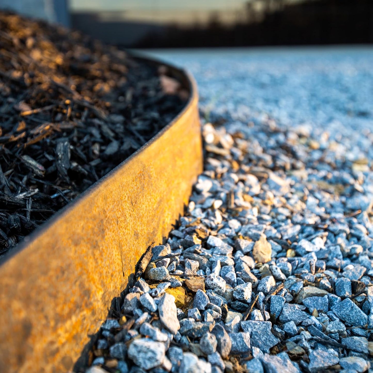 Hammer-in Landscape Edging - 48-inch Strips - 8-inch Depth 1/4-inch Rounded top COR-Ten Steel (5 Pack)