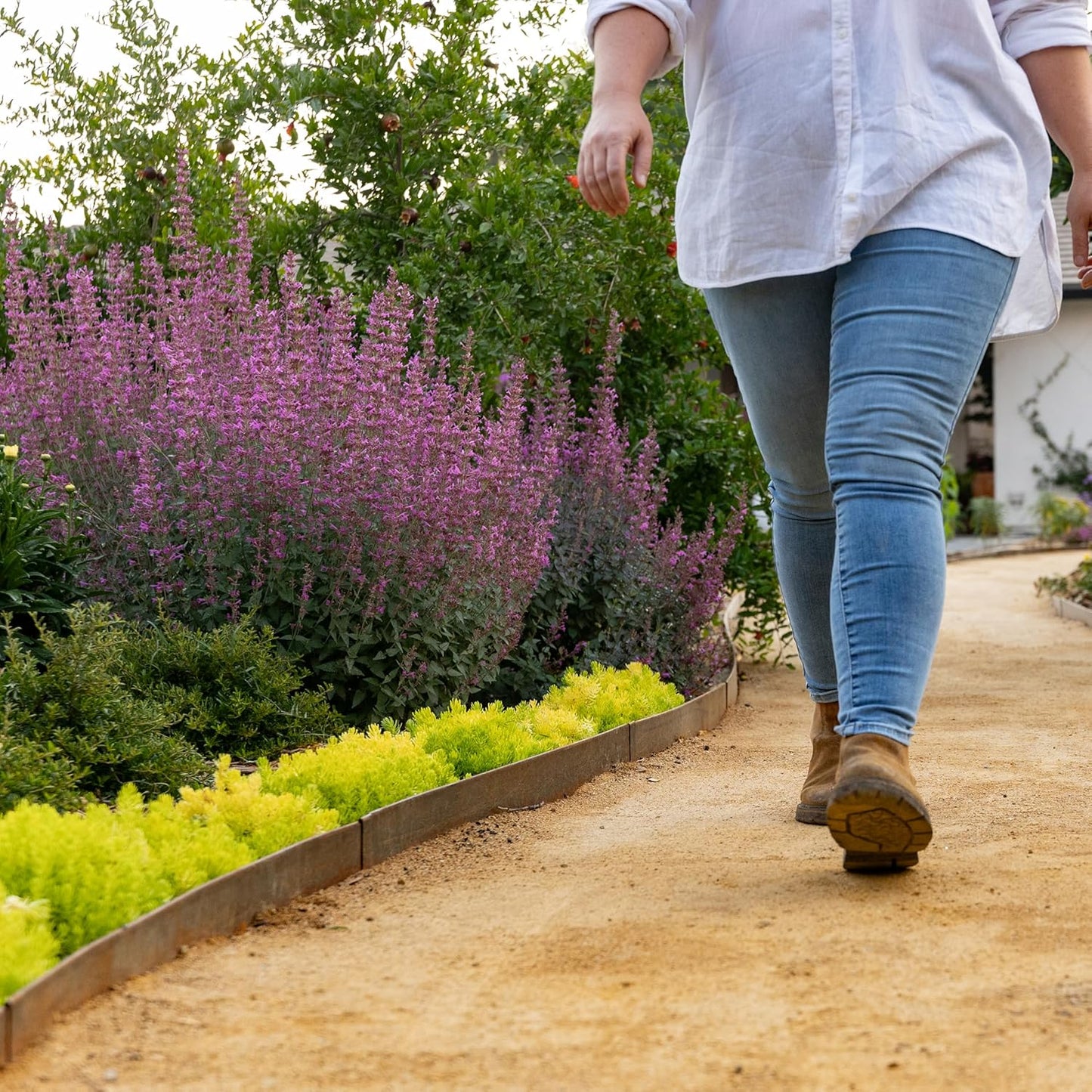 Hammer-in Landscape Edging - 48-inch Strips - 6-inch Depth 1/4-inch Rounded top COR-Ten Steel (5 Pack)