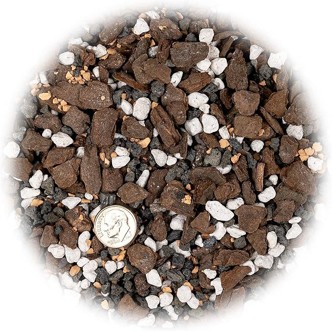 Premium Bonsai Soil All Purpose Fast Draining Mix - Pumice, Lava, Calcined Clay and Pine Bark Potting Pre Mixed Bonsai Plant Soil Mixture by GARDENERA - Made in USA - (5 Quart Bag)