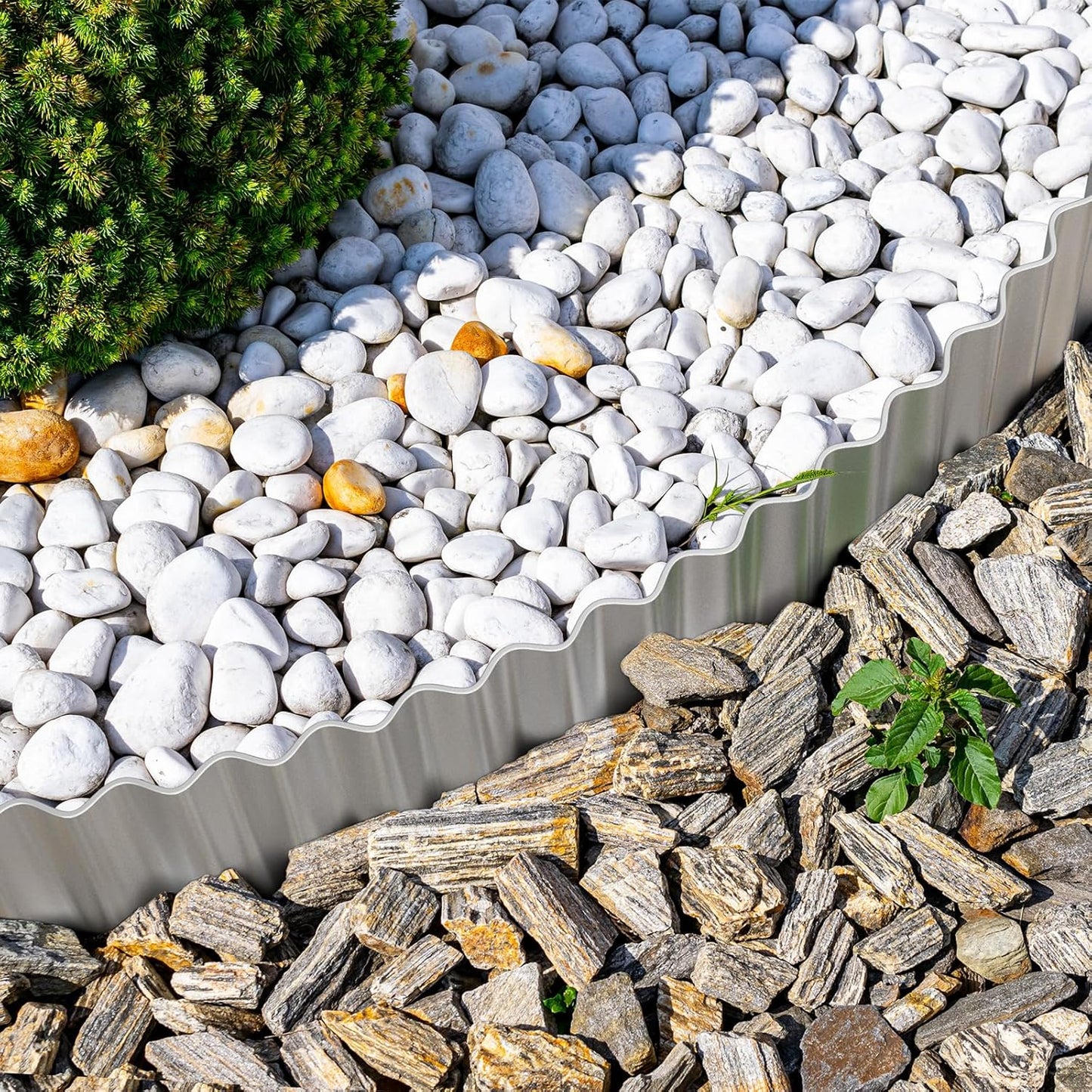 LAVEVE Corrugated Metal Garden Edging 3" x 100Ft, Landscape Edging Border for Lawn, Flower Bed, Garden Fence, Paver Edging (Silver)