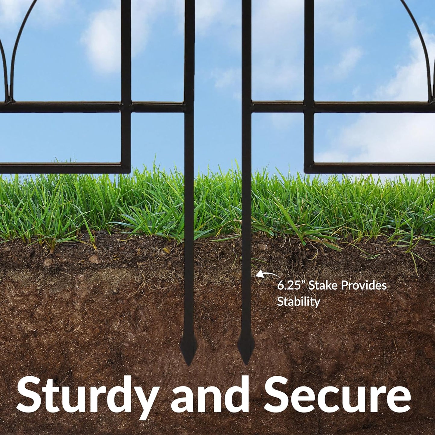 Sunnydaze 2-Piece Chic Diamonds Garden Trellis for Climbing Plants - Outdoor Decorative Metal Flower Trellis - 48-Inch Tall - Black