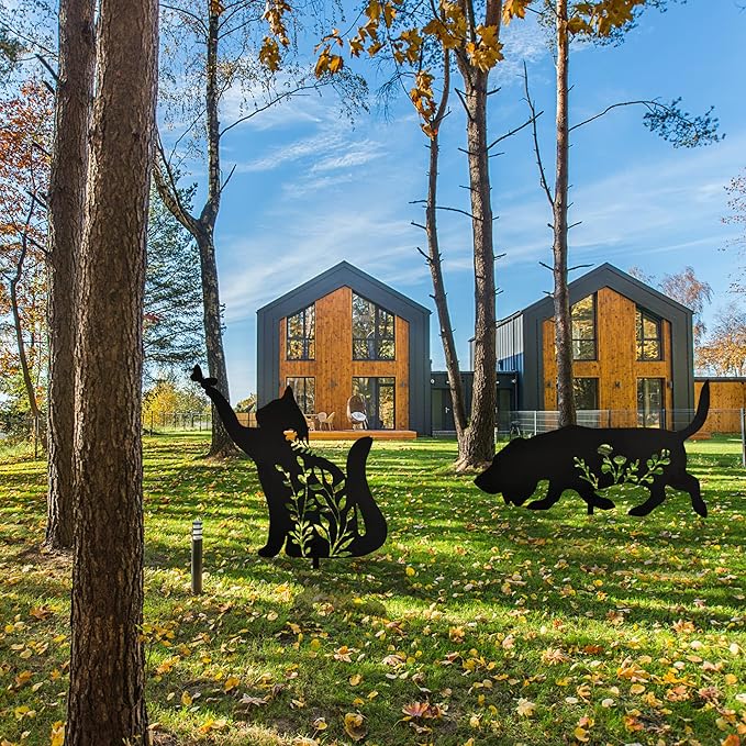 Basset Hound Metal Dog Stake Garden Garden Statue, Yard Decoration Art Lawn, Dog Gifts for Dog Lovers, Outdoor Home Decoration Metal Animal Statue