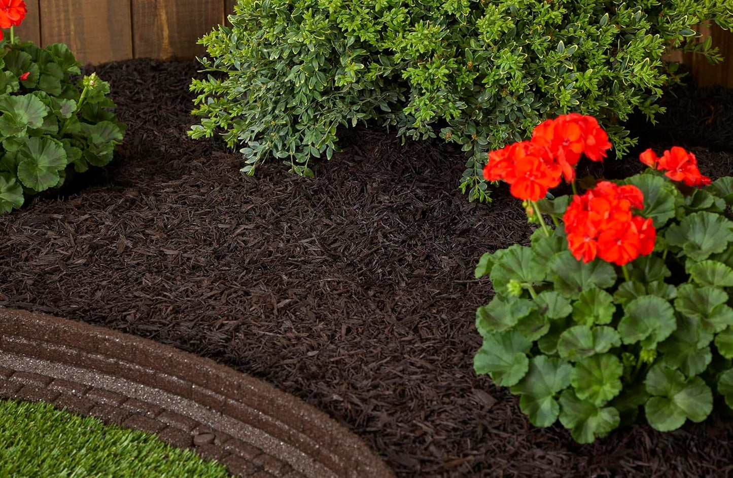 Rubberific Premium Shredded Rubber Mulch for Gardens, Lawns, and Landscaping | Long Lasting Color | Looks Like Natural Wood Mulch (37.5 CU. CT. - 675 LBS, Brown)